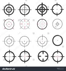 Set Target Icons Sniper Scope Stylish Stock Vector Royalty Free