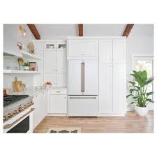 Shop wayfair for all the best kitchen appliance packages. Cafe 23 1 Cu Ft Smart French Door Refrigerator In Matte White Counter Depth And Fingerprint Resistant Cwe23sp4mw2 The Home Depot