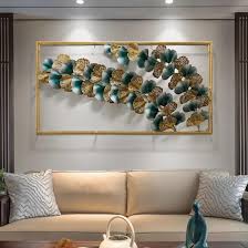 3d Double Layer Frame Leaves Large Wall