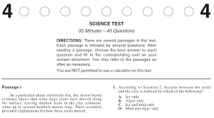 act science test