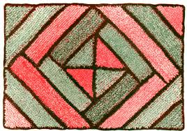 log cabin crocheted rag rug pattern