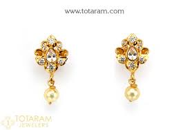 22k gold earrings for women with cz
