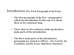 Introduction Essay Writing Examples Parts To An