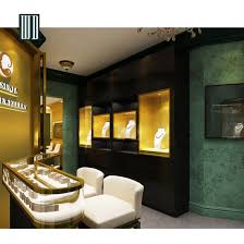 luxury gold jewelry showcase design