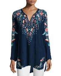 Johnny Was Plus Size Julie Sunrise Embroidered Blouse