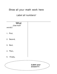 T Chart For Math Extended Response