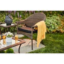 Brown Wicker Stackable Patio Chair