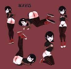 1girls 3d ass black hair black lipstick blue eyes emo fangs  female female only fringe goth hotel transylvania kneeling looking at  viewer looking back mavis dracula multiple poses pale-skinned