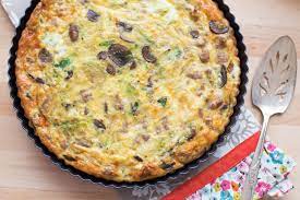 crustless quiche with vegetables and