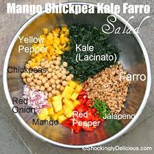 healthy delicious mango pea kale