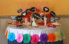 bridal shower sweets table