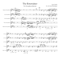 Play more, pay less with pass. The Entertainer For Saxophone Quintet Sheet Music For Saxophone Alto Saxophone Tenor Saxophone Baritone Saxophone Soprano Saxophone Ensemble Musescore Com