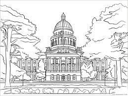 Washington dc capitol buildings and memorials. Us Capitol Building Coloring Pages Educational Printable 2020 2014 Coloring4free Coloring4free Com