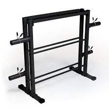 cap 3 tier storage rack for kettlebells dumbbells olympic weight plates