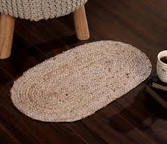 oval shaped 100 jute braided rug