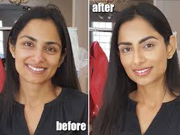 makeup transformation bare to