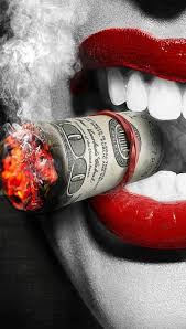 money red lips smokes dollar hd