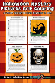 This selection comes from winnie's picks adults paint by numbers. Halloween Mystery Pictures Grid Coloring Pages Woo Jr Kids Activities