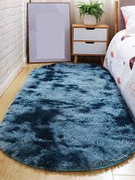 1pc oval shape plush carpet soft and