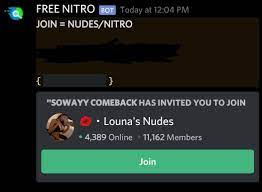 Discord spam bot that says you'll get free nudes or nitro by joining the  server : r/assholedesign