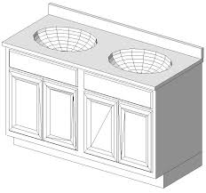 Double Sink With Furniture In Autocad