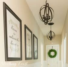 long dark hallway makeover before and