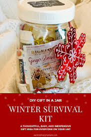 winter survival kit gift in a jar a