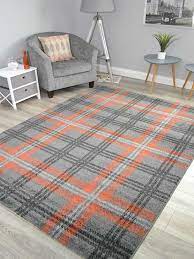 tartan hall runners rugs soft quality