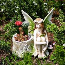 Indoor Fairy Girl Planter Statue