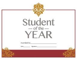Student Of The Year Reward Certificate By Colorado Teaching And Design