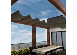 Uv Block Retractable Canopy Wave Shade