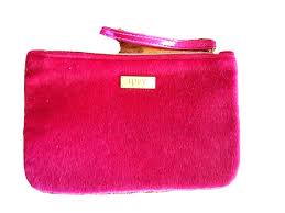 ipsy hot pink faux fur makeup glam bag