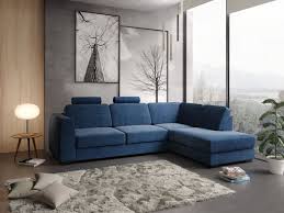 risør 25a sofa med sjeselong blå