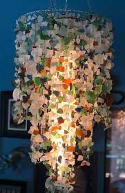 Sea Glass Chandeliers Made With
