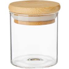 90 Ml Glass Spice Jar With Bamboo Lid