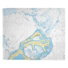 Eastern And Western Approaches To The Narrows Bermuda Nautical Chart Blanket