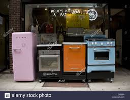 new retro style kitchen appliances on