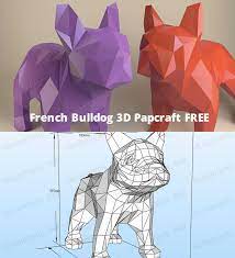 French Bulldog 3D Papercraft Free | Free download