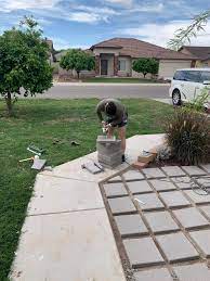 diy a concrete paver pea gravel patio