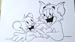 how to draw tom and jerry easy