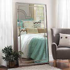 Wall Mirrors Large Silver Luxe Leaner