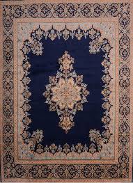 persian kerman blue rectangle 10x14 ft