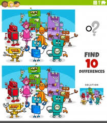 Printable spot the difference pictures for kids for free. Free Vector Game Template Of Spot The Difference