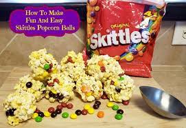 easy skittles popcorn