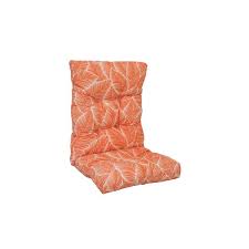 Orange High Back Patio Chair Cushion