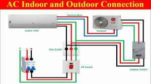 split ac indoor and outdoor unit wiring