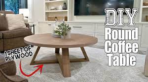 diy round walnut coffee table from 1
