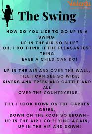 the swing poem for kids por poems