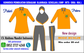 Warna kuning merupakan warna yang cerah dan melambangkan sebuah nuansa bahagia/ceria dan perdamaian. Cv Rakhma Mandiri 085227274249 Konveksi Perdagangan Umum Seragam Olahraga Batik Identitas Smp Sma