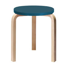 This one is made with solid birch legs and a rounded white. Stool E60 Artek Shop
